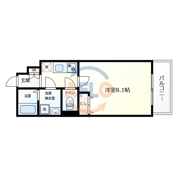 Mv.fm大阪放出Ⅱの間取り|Mv.fm大阪放出Ⅱ　間取り