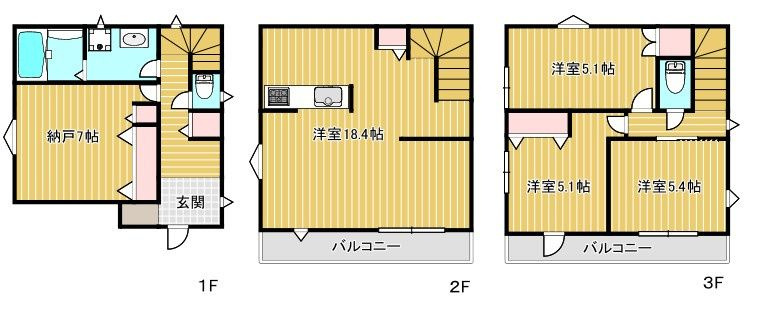 北砂5丁目新築戸建ての間取り