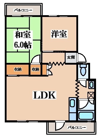 【間取り】 | 晴美台B団地