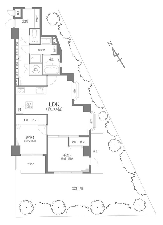 ライオンズマンション竹の塚第３の間取り|ドキドキの新生活も、安心してスタート。ぴったりの住まいを見つけませんか？クランディアが一緒に住まい選びをサポートします‼　まずは、お気軽にお問合せください　＃クランディア