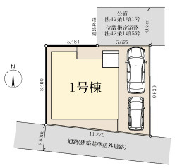 草加市青柳3丁目 新築分譲住宅 の区画図