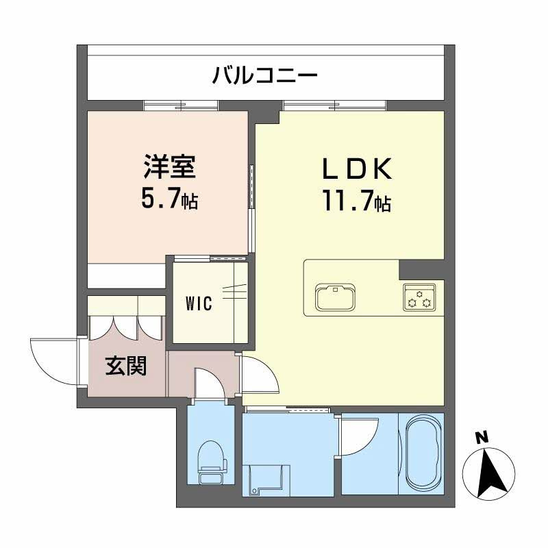 菊池郡菊陽町大字原水の賃貸マンションの間取り