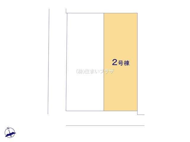 仲介手数料無料）一宮市小信中島第５・２号棟の区画図