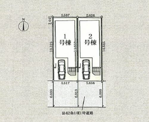 【区画図】 | 【仲介手数料０円】相模原市中央区横山台第12　新築一戸建て　全2棟 | 相模原市中央区横山台第12　新築一戸建て　全2棟
