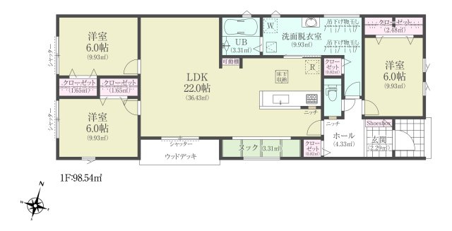 軽井沢町発地の間取り|仕様のご確認やローンのご相談は＜Tel 026-477-7419＞まで♪　３号棟