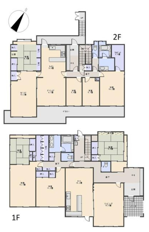 【中古戸建】桐生市堤町3丁目の間取り|■間取り図｜敷地面積：768.59㎡（約232.49坪）建物面積：330.16㎡（約99.87坪）