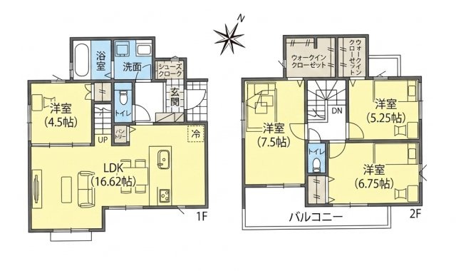 【間取り】 | 和光市南1丁目　新築分譲住宅　全10棟 | ※図面と現況が異なる場合は現況優先となります。

