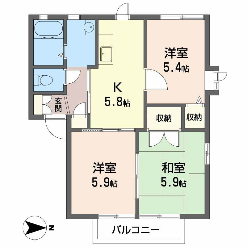 ディアス２１ Aの間取り