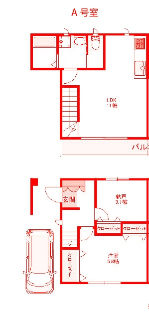 藤沢市辻堂元町４丁目のテラスの間取り