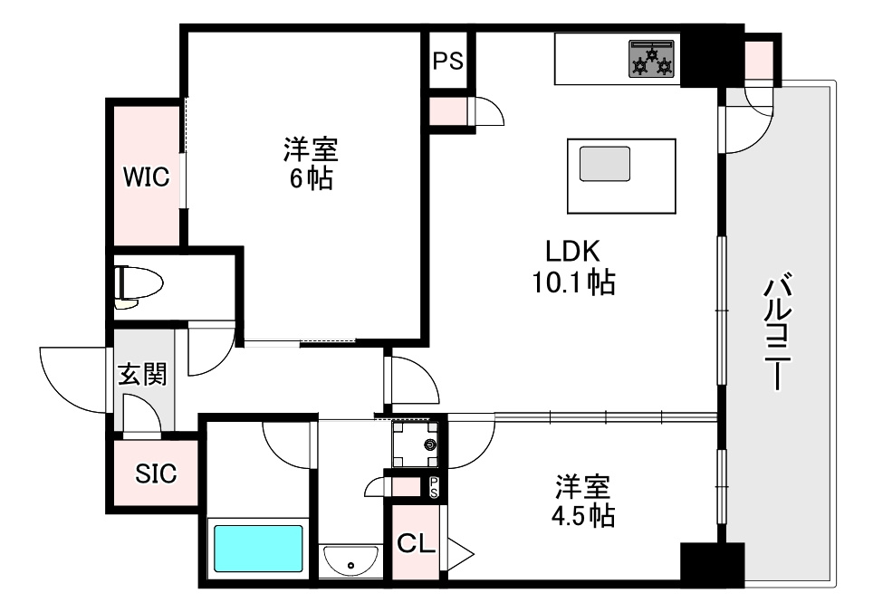 エステムプラザ南船場レジスタの間取り