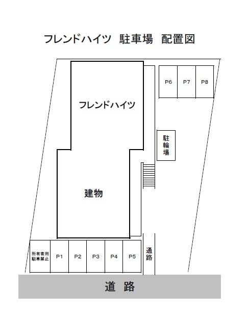 フレンドハイツの駐車場