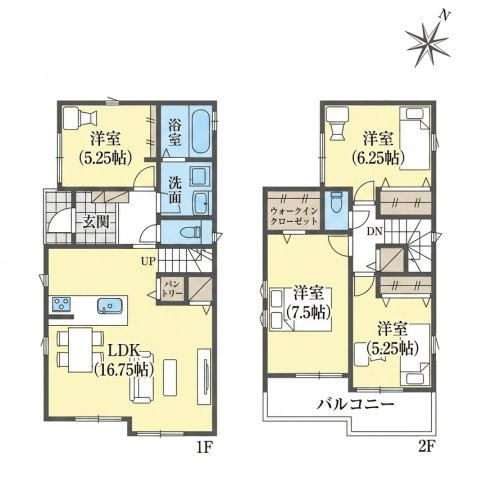 【間取り】 | 和光市南1丁目　新築分譲住宅　全10棟 | ※図面と現況が異なる場合は現況優先となります。
