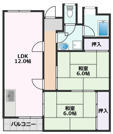 【間取り】 | 第3清涼マンション