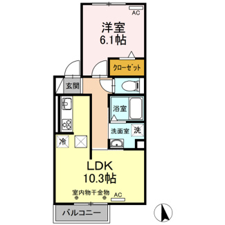 【間取り】 | グレースタウン江南Ｆ