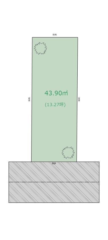 淀川区田川1丁目　新築戸建の区画図