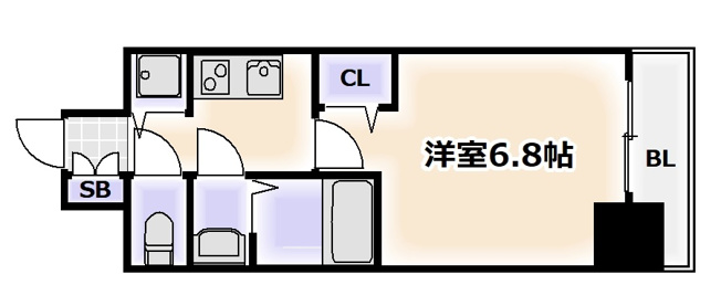 【間取り】 | プレサンス難波ラフィーネ