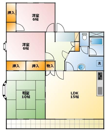 ユトリロ上地町の間取り