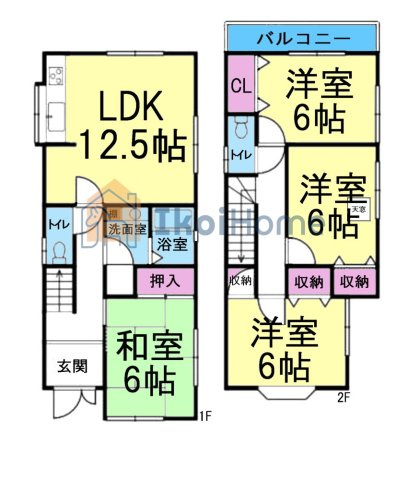 明石市大久保町江井島　中古戸建の間取り|●年中無休：当日予約可●全居室6帖以上で広々しております！駐車スペースございます！
