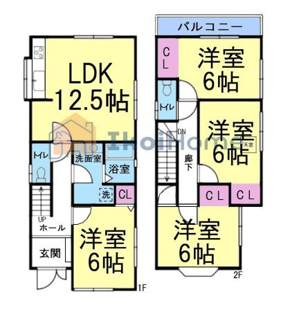 明石市大久保町江井島　中古戸建の間取り|●年中無休：当日予約可●全居室6帖以上で広々しております！駐車スペースございます！