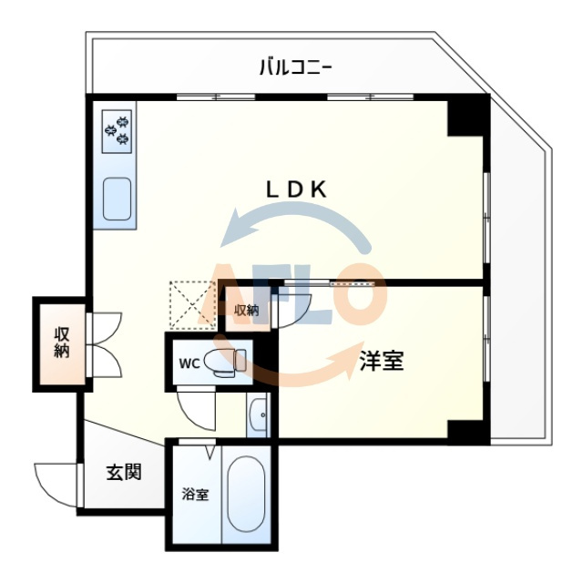 おおきに北堀江サニーアパートメント（旧レスポワール北堀江）の間取り|レスポワール北堀江　間取り