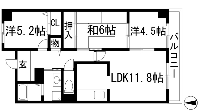 【間取り】 | メゾンドール宝塚