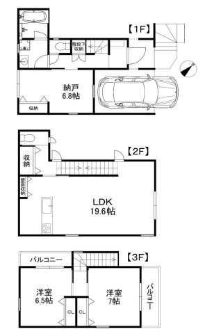新築戸建　神戸市長田区上池田１丁目10の間取り|ご内覧はお気軽にリクラス不動産販売までお問合せください