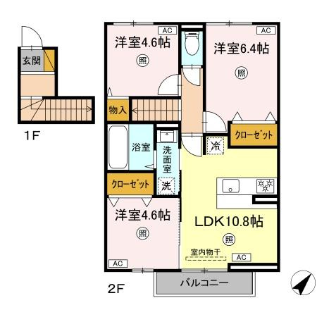フォレストウッドA棟の間取り