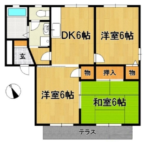 コマンセ21A棟の間取り
