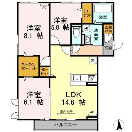 Saison de Vertの間取り|使い勝手の良い間取りです♪