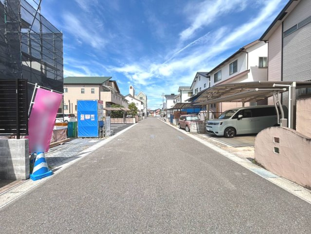 新築戸建　一宮市別明町１期　全３区画分譲の前面道路含む現地写真|「現地（2026年7月27日）撮影」　
■前面道路　
■ヤマダ不動産　株式会社リライフ