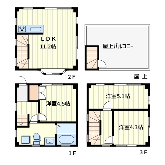 【間取り】 | 貫井5丁目戸建