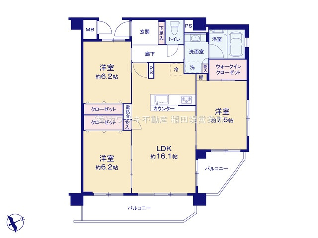 【間取り】 | ミオカステーロ稲田堤