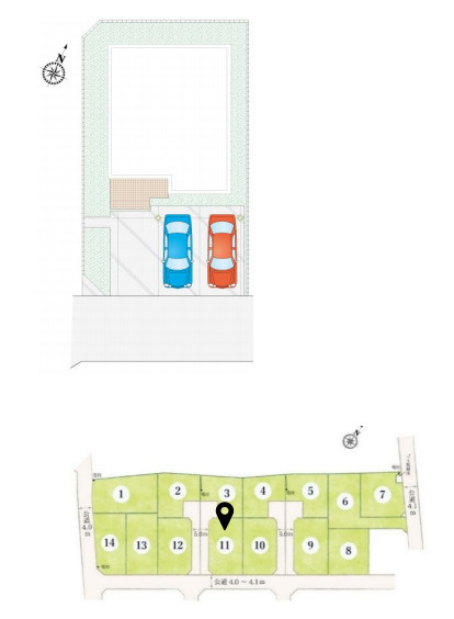 鴻巣市小松1丁目　新築一戸建て　（14区画）　11の区画図|11号棟