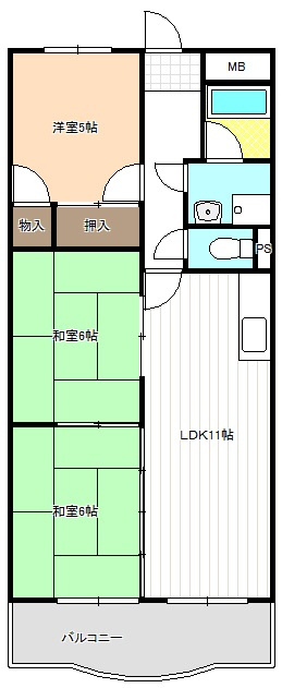 丸二サンハイツの間取り