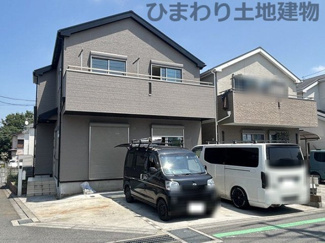 【外観】 | 厚木市山際 中古戸建て | 販売現地　外壁・屋根塗装、駐車場増設予定（2026年6月完了予定）　敷地面積36.3坪　北西角地　西側約4.1ｍ・北側約5.0ｍ各公道に接道