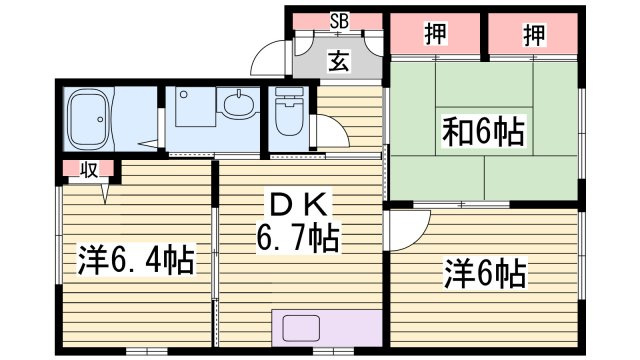 カサグランデ　A棟の間取り