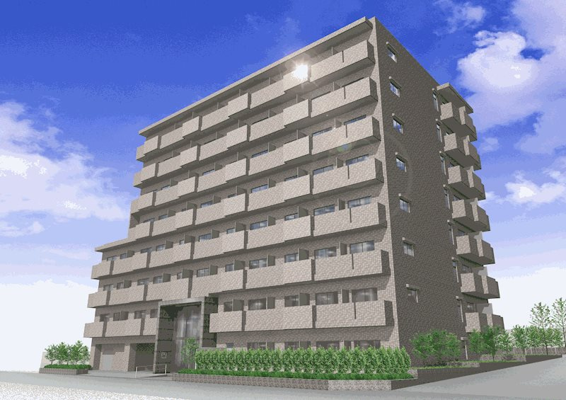 ルーブル大鳥居六番館の外観パース