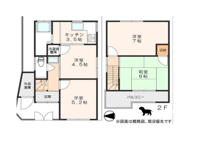 南野田貸家の間取り