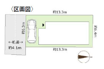 茅ヶ崎市南湖　新築戸建　全１棟の区画図