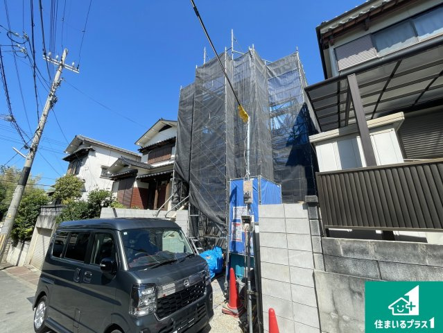 城陽市富野森山　第1期　新築一戸建ての外観|周辺は落ち着いた街並みの住宅地！子育てがしやすい住環境です！まだ未完成ですが、現地でしかわからない事もございます。是非一度ご覧ください。
