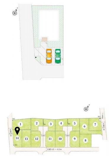 鴻巣市小松1丁目　新築一戸建て　（14区画）　14の区画図|14号棟