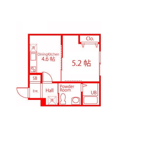 ハーミットクラブハウス金沢八景B棟の間取り|ダイニングと洋室別で住みやすい♪