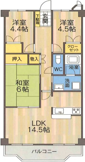 【間取り】 | エンゼルハイム上野芝（西百舌鳥小学校）