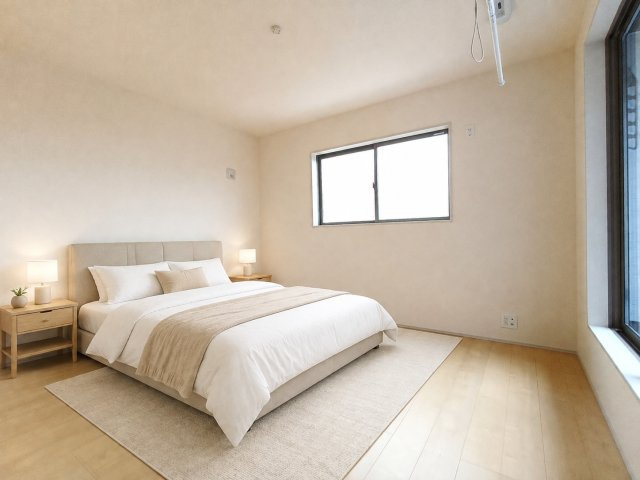 三郷市　新和4丁目　新築戸建　全2棟の洋室|個人の部屋や寝室として使える洋室です　※プライバシー保護の為、画像加工により荷物を消去しています