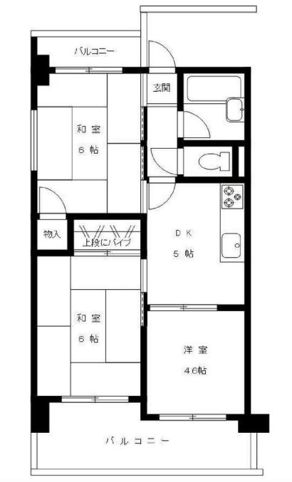 甲南メゾン青木の間取り
