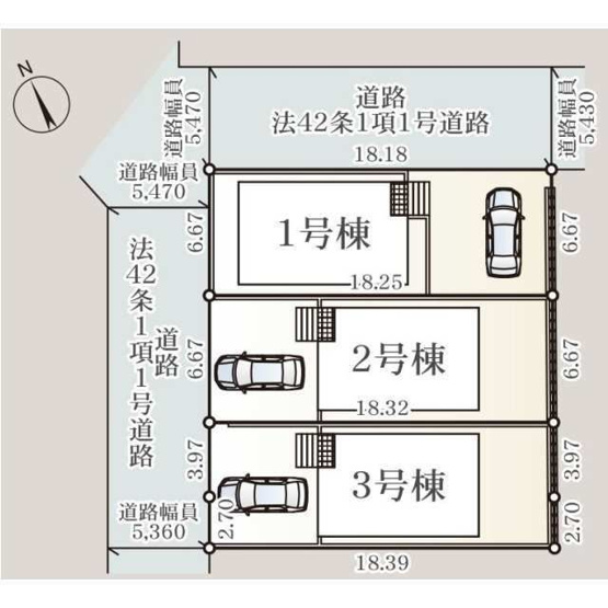 【区画図】 | Cradle garden加須市南町第3　1号棟 | 現況と異なる場合は現況優先とさせていただきます