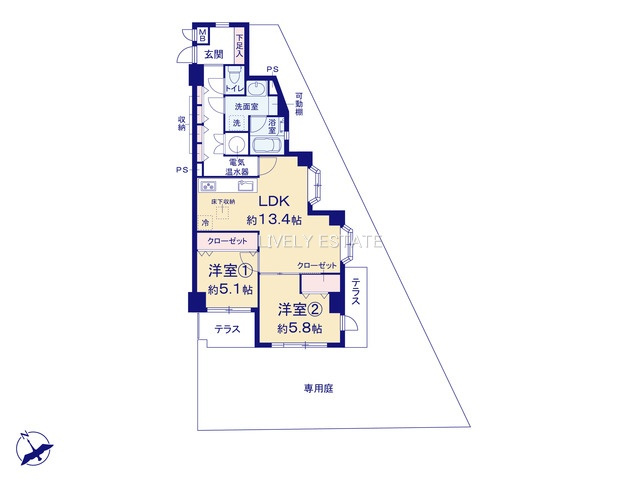 ライオンズマンション竹の塚第3の間取り