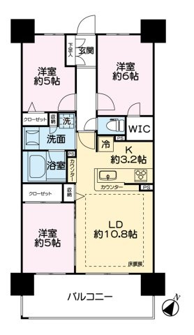 レーベン長岡寺島町Vertalierの間取り