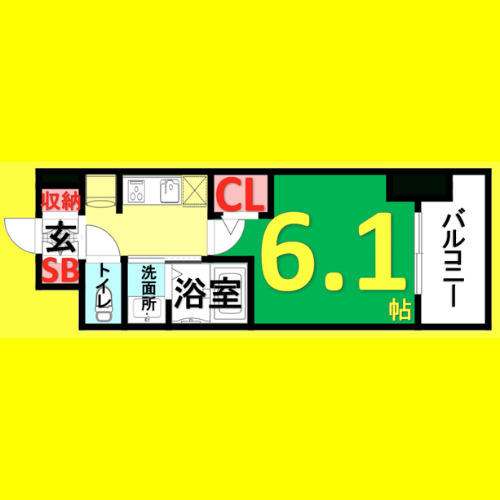 エステムコート名古屋栄プレシャス　名古屋市賃貸　仲介手数料無料の間取り