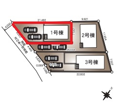 【区画図】 | CRADLE GARDEN古河市諸川第9　 | 【全3区画】各棟の詳細はお気軽にお問い合わせください☆